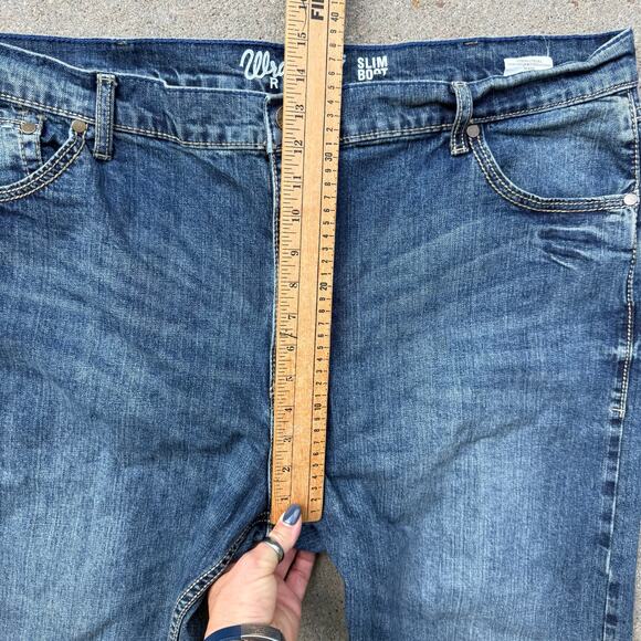 Wrangler Retro Slim Fit Layton Boot Cut Blue Jeans 10WLT77LY 42x36 - Picture 6 of 8